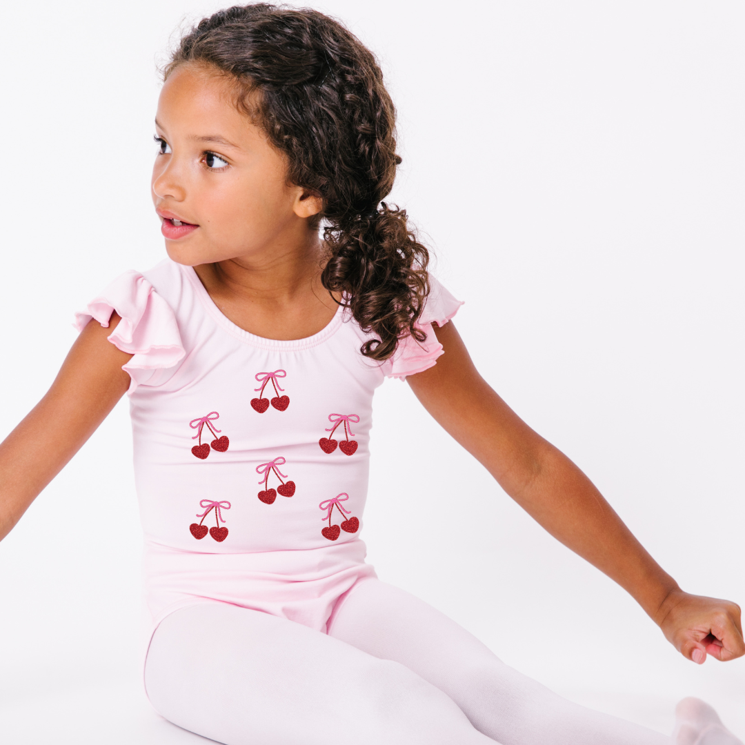 Cherry Bow Leotard – Baby, Toddler, and Girls