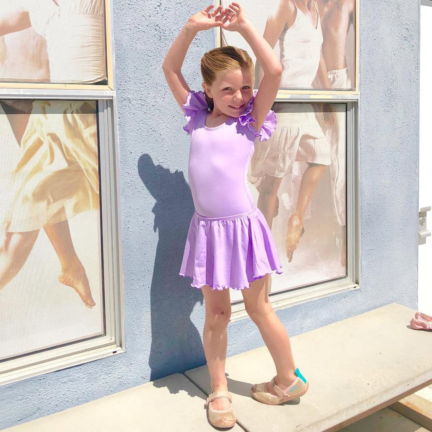 Lilac Ruffle Short Sleeve Leotard (PREORDER)