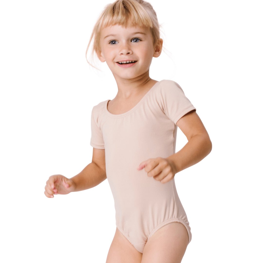 girls short sleeve leotards