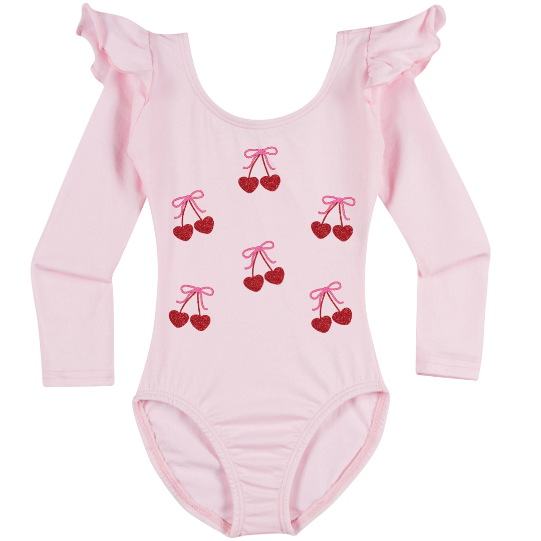 Cherry Bow Leotard – Baby, Toddler, and Girls