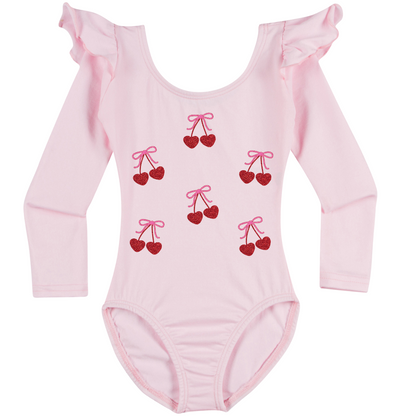 Cherry Bow Leotard – Baby, Toddler, and Girls