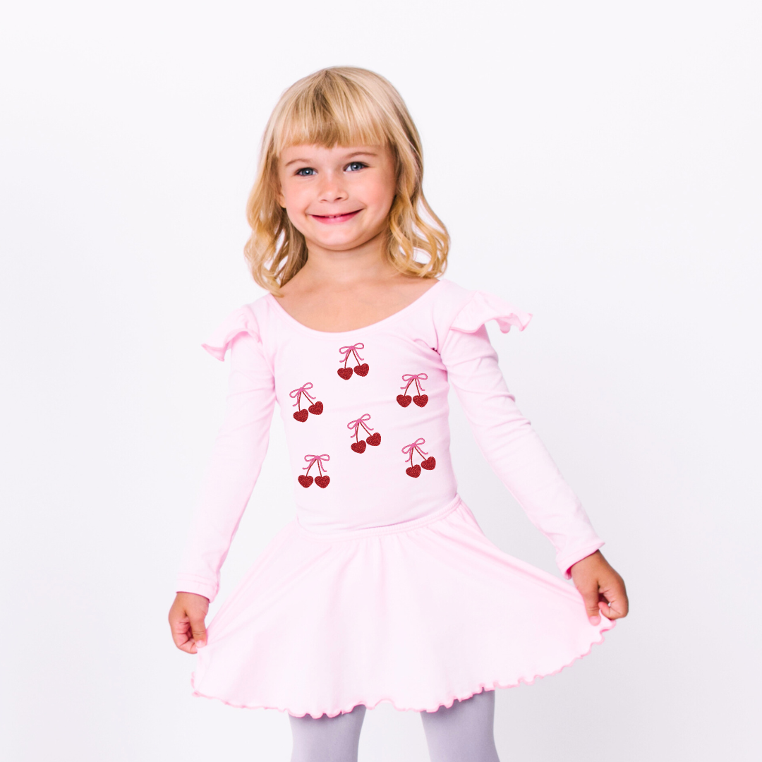 Cherry Bow Leotard – Baby, Toddler, and Girls