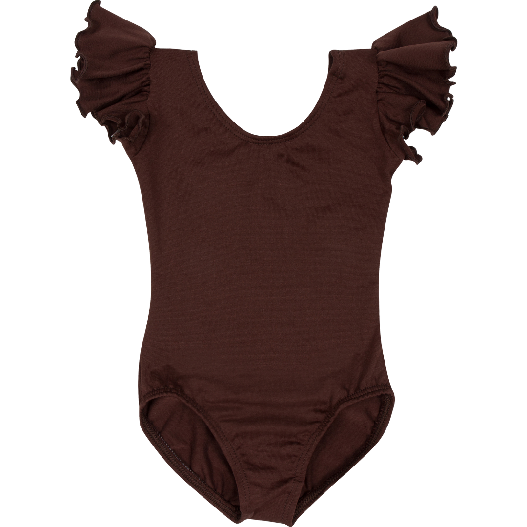 Final Sale: Ruffle Short Sleeve Leotards