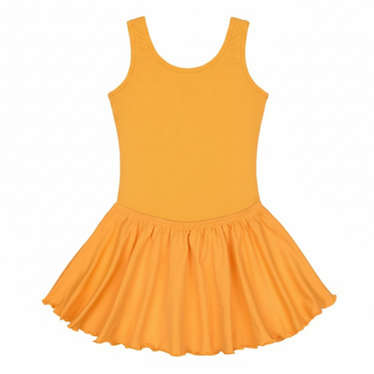 Gold Yellow Toddler & Girls Ballet Tank Leotard