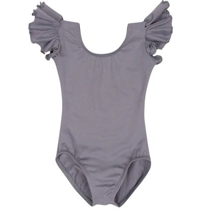 Final Sale: Ruffle Short Sleeve Leotards