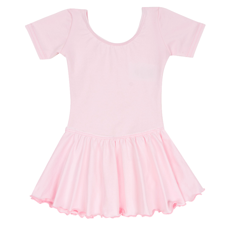 Light Pink Short Sleeve Leotard for Toddler & Girls