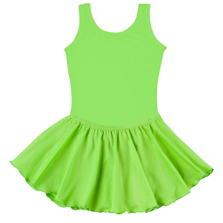 Lime Green Tank Leotard for Ballet and Gymnastics