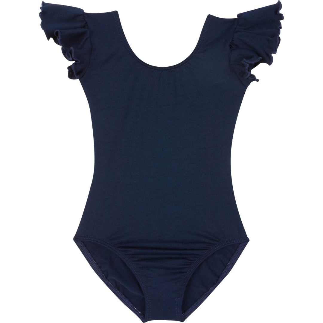 Final Sale: Ruffle Short Sleeve Leotards