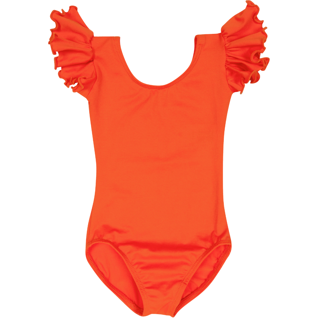 Final Sale: Ruffle Short Sleeve Leotards