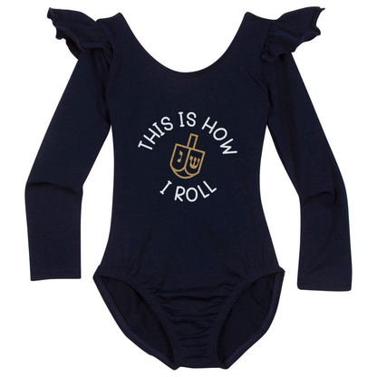 This Is How I Roll Hanukkah Leotard | Navy Blue