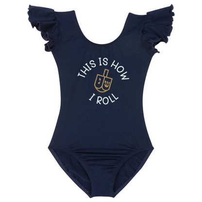 This Is How I Roll Hanukkah Leotard | Navy Blue