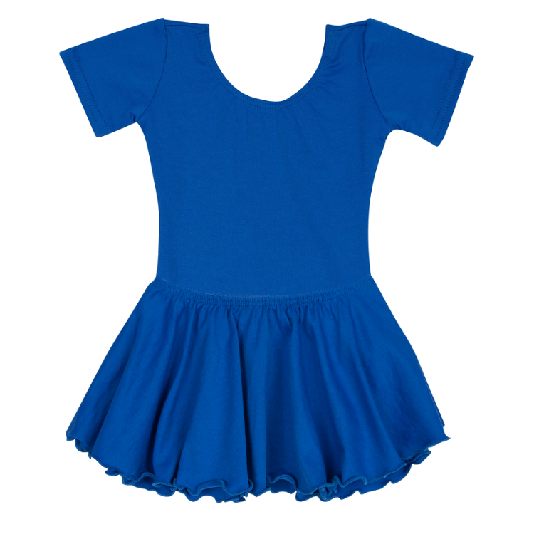 Royal Blue Short Sleeve Leotard for Toddler & Girls