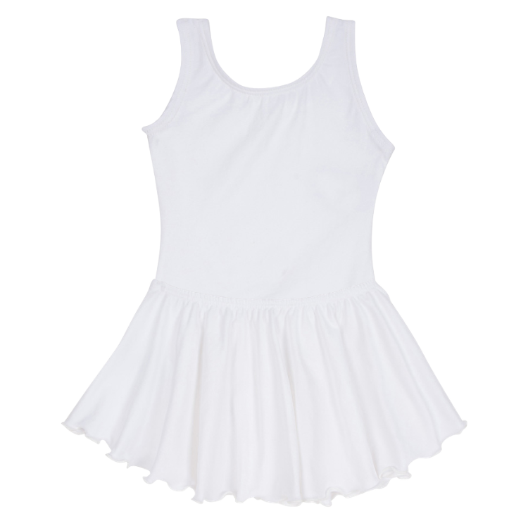 Lined Sleeveless White Tank Leotard