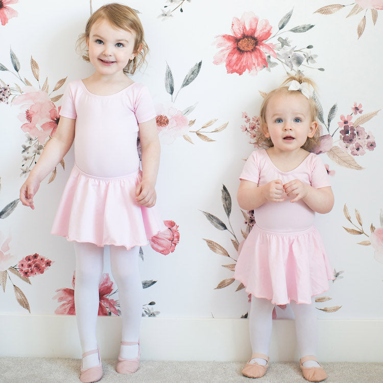 Light Pink Short Sleeve Leotard for Toddler & Girls