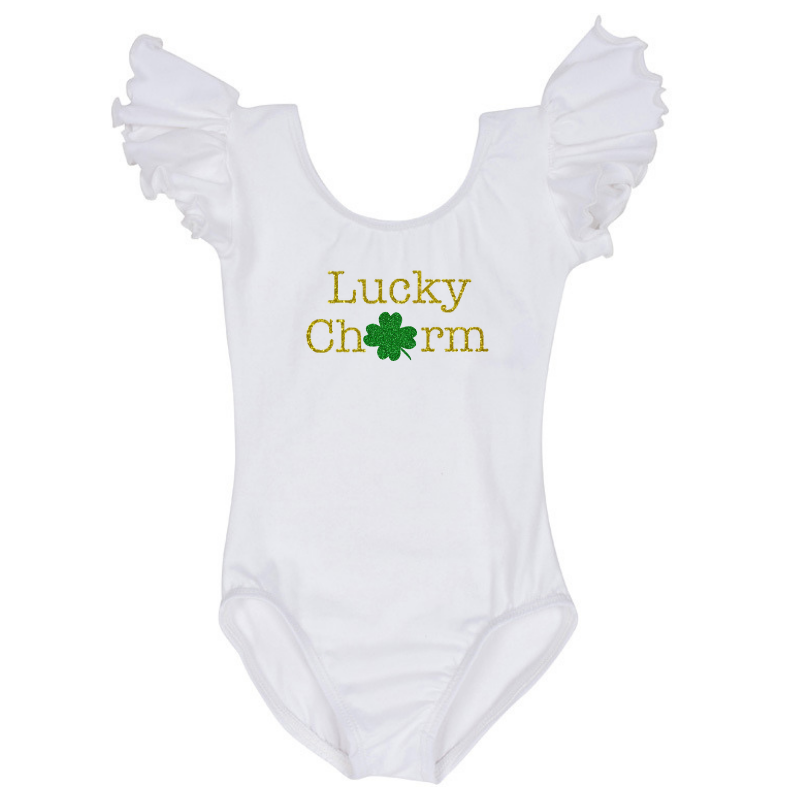 St Patrick's Day Lucky Charm Baby and Toddler Girls Shirt