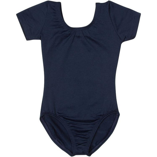 A Navy Blue Short Sleeve Leotard