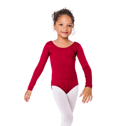 Toddler and Girls Burgundy Red Dance Leotard