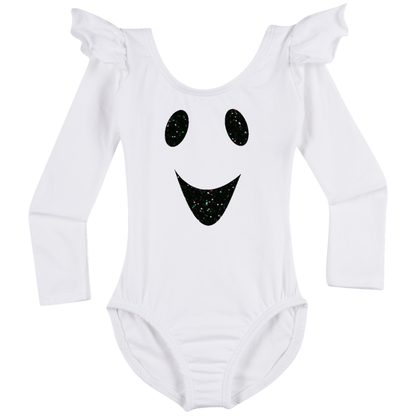 Halloween Ghost Costume Girls Long Sleeve Leotard